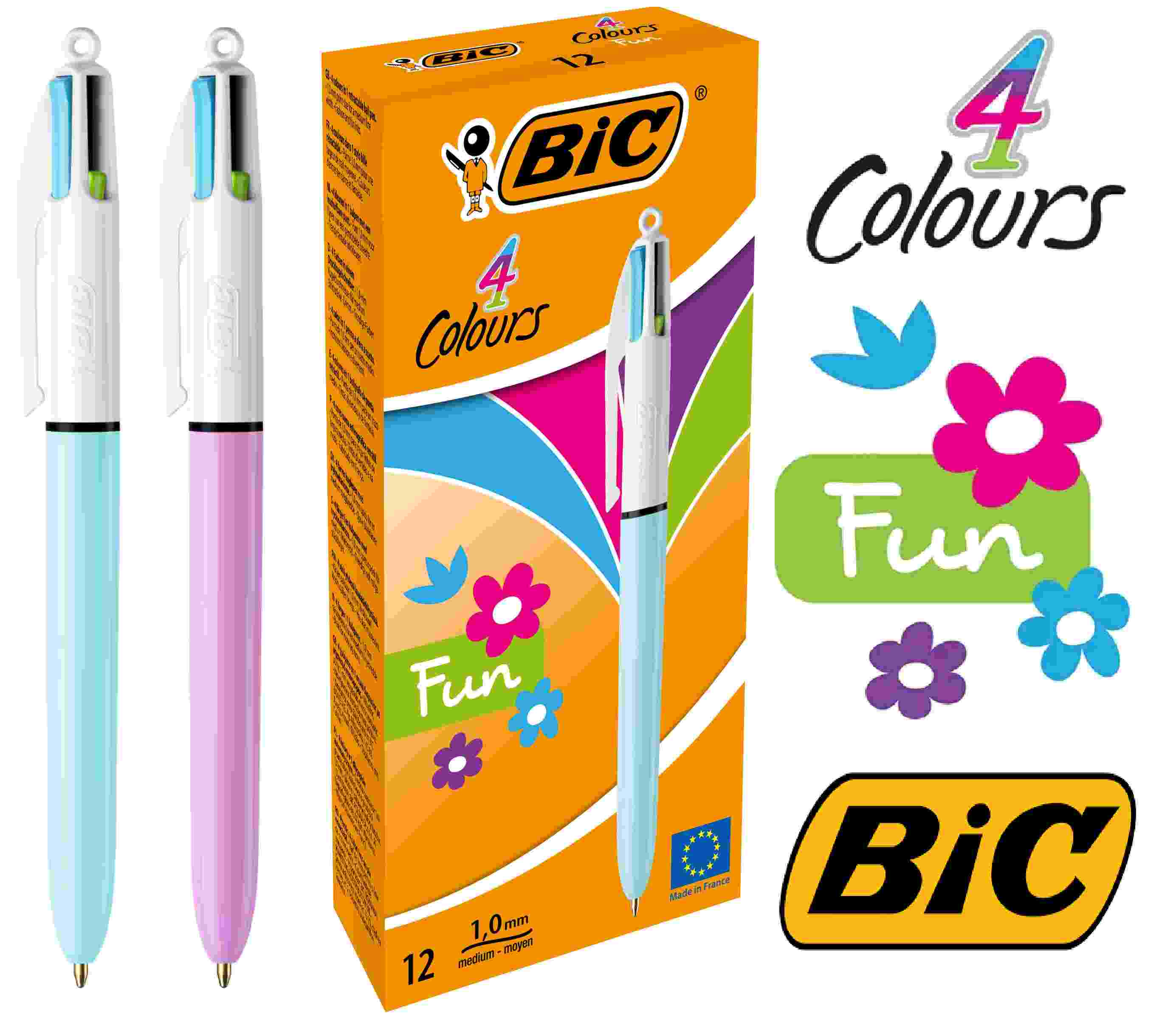 Bolígrafo Bic <br>4 colores Fun